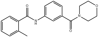 2-methyl-N-[3-(4-morpholinylcarbonyl)phenyl]benzamide Struktur