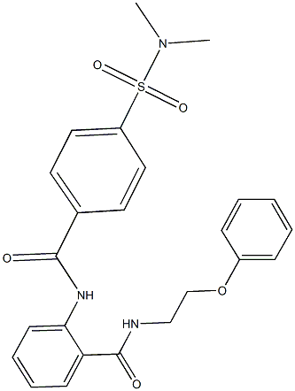 2-({4-[(dimethylamino)sulfonyl]benzoyl}amino)-N-(2-phenoxyethyl)benzamide Struktur