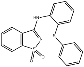 N-(1,1-dioxido-1,2-benzisothiazol-3-yl)-N-[2-(phenylsulfanyl)phenyl]amine Struktur