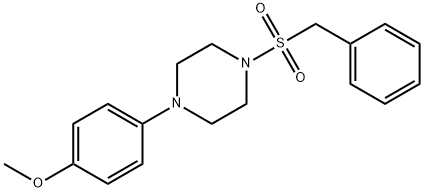 4-[4-(benzylsulfonyl)-1-piperazinyl]phenyl methyl ether Struktur