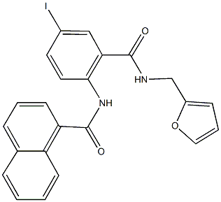 N-(2-{[(2-furylmethyl)amino]carbonyl}-4-iodophenyl)-1-naphthamide Struktur