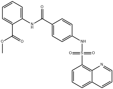 methyl 2-({4-[(8-quinolinylsulfonyl)amino]benzoyl}amino)benzoate Struktur