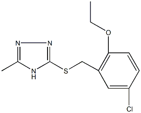 4-chloro-2-{[(5-methyl-4H-1,2,4-triazol-3-yl)thio]methyl}phenylethylether Struktur