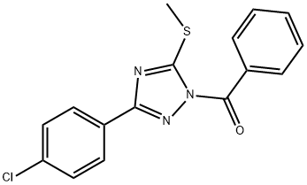 1-benzoyl-3-(4-chlorophenyl)-5-(methylsulfanyl)-1H-1,2,4-triazole Struktur