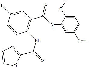 N-{2-[(2,5-dimethoxyanilino)carbonyl]-4-iodophenyl}-2-furamide Struktur