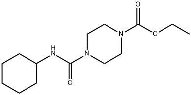 ethyl 4-[(cyclohexylamino)carbonyl]-1-piperazinecarboxylate Struktur