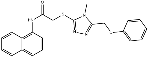 2-{[4-methyl-5-(phenoxymethyl)-4H-1,2,4-triazol-3-yl]sulfanyl}-N-(1-naphthyl)acetamide Struktur