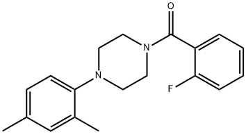 1-(2,4-dimethylphenyl)-4-(2-fluorobenzoyl)piperazine Struktur