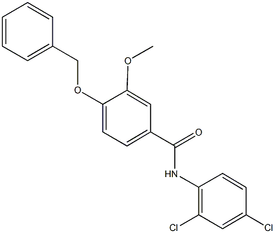 4-(benzyloxy)-N-(2,4-dichlorophenyl)-3-methoxybenzamide Struktur