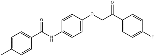 N-{4-[2-(4-fluorophenyl)-2-oxoethoxy]phenyl}-4-methylbenzamide Struktur