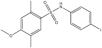 N-(4-iodophenyl)-4-methoxy-2,5-dimethylbenzenesulfonamide Struktur