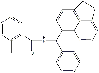 N-[1,2-dihydro-5-acenaphthylenyl(phenyl)methyl]-2-methylbenzamide Struktur