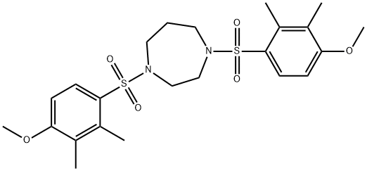 1,4-bis[(4-methoxy-2,3-dimethylphenyl)sulfonyl]-1,4-diazepane Struktur