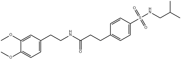 N-[2-(3,4-dimethoxyphenyl)ethyl]-3-{4-[(isobutylamino)sulfonyl]phenyl}propanamide Struktur