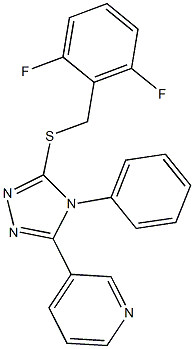 2,6-difluorobenzyl 4-phenyl-5-(3-pyridinyl)-4H-1,2,4-triazol-3-yl sulfide Struktur