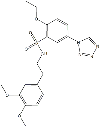 N-[2-(3,4-dimethoxyphenyl)ethyl]-2-ethoxy-5-(1H-tetraazol-1-yl)benzenesulfonamide Struktur