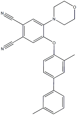 4-[(3,3'-dimethyl[1,1'-biphenyl]-4-yl)oxy]-5-(4-morpholinyl)phthalonitrile Struktur