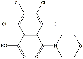 2,3,4,5-tetrachloro-6-(morpholin-4-ylcarbonyl)benzoic acid Struktur