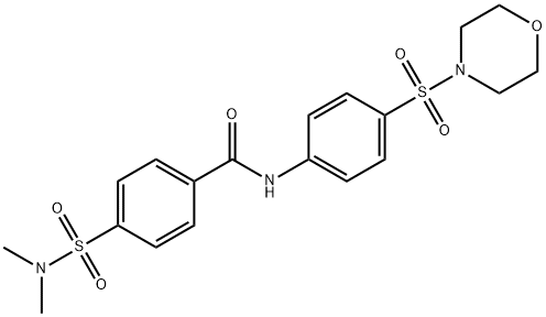 4-[(dimethylamino)sulfonyl]-N-[4-(4-morpholinylsulfonyl)phenyl]benzamide Struktur