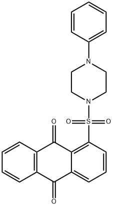 1-[(4-phenyl-1-piperazinyl)sulfonyl]anthra-9,10-quinone Struktur