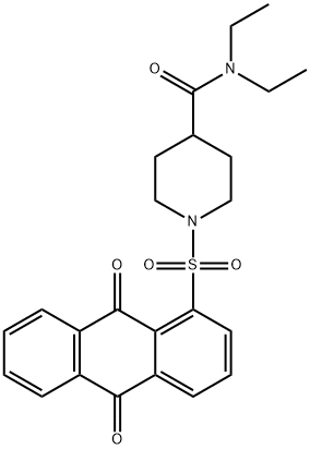 1-[(9,10-dioxo-9,10-dihydro-1-anthracenyl)sulfonyl]-N,N-diethyl-4-piperidinecarboxamide Struktur