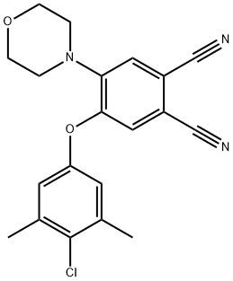 4-(4-chloro-3,5-dimethylphenoxy)-5-(4-morpholinyl)phthalonitrile Struktur