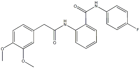 2-{[(3,4-dimethoxyphenyl)acetyl]amino}-N-(4-fluorophenyl)benzamide Struktur