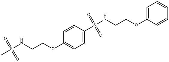 4-{2-[(methylsulfonyl)amino]ethoxy}-N-(2-phenoxyethyl)benzenesulfonamide Struktur