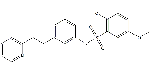 2,5-dimethoxy-N-{3-[2-(2-pyridinyl)ethyl]phenyl}benzenesulfonamide Struktur