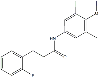 3-(2-fluorophenyl)-N-(4-methoxy-3,5-dimethylphenyl)propanamide Struktur