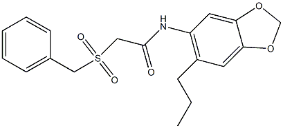 2-(benzylsulfonyl)-N-(6-propyl-1,3-benzodioxol-5-yl)acetamide Struktur