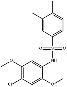 N-(4-chloro-2,5-dimethoxyphenyl)-3,4-dimethylbenzenesulfonamide Struktur