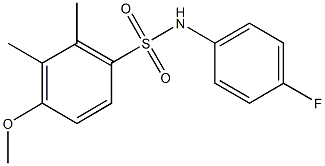 N-(4-fluorophenyl)-4-methoxy-2,3-dimethylbenzenesulfonamide Struktur