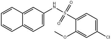 4-chloro-2-methoxy-N-(2-naphthyl)benzenesulfonamide Struktur