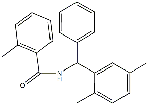 N-[(2,5-dimethylphenyl)(phenyl)methyl]-2-methylbenzamide Struktur