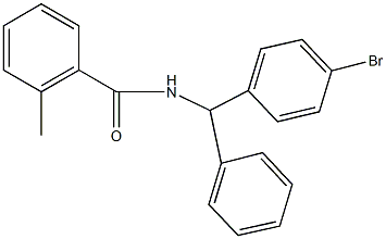 N-[(4-bromophenyl)(phenyl)methyl]-2-methylbenzamide Struktur