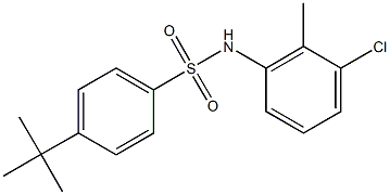 4-tert-butyl-N-(3-chloro-2-methylphenyl)benzenesulfonamide Struktur