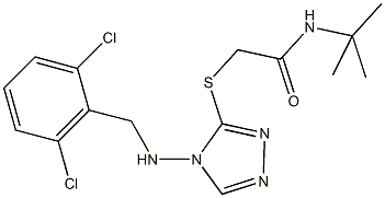 N-(tert-butyl)-2-({4-[(2,6-dichlorobenzyl)amino]-4H-1,2,4-triazol-3-yl}sulfanyl)acetamide Struktur