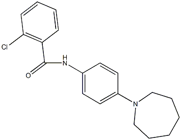 N-[4-(1-azepanyl)phenyl]-2-chlorobenzamide Struktur