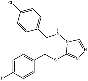 N-(4-chlorobenzyl)-N-{3-[(4-fluorobenzyl)sulfanyl]-4H-1,2,4-triazol-4-yl}amine Struktur