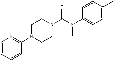 N-methyl-N-(4-methylphenyl)-4-(2-pyridinyl)-1-piperazinecarboxamide Struktur