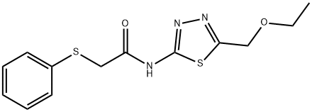 N-[5-(ethoxymethyl)-1,3,4-thiadiazol-2-yl]-2-(phenylsulfanyl)acetamide Struktur