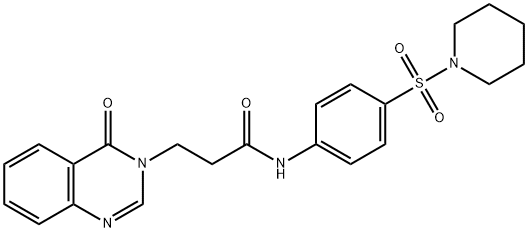 3-(4-oxo-3(4H)-quinazolinyl)-N-[4-(1-piperidinylsulfonyl)phenyl]propanamide Struktur