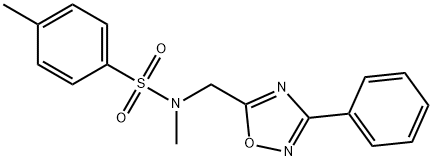 N,4-dimethyl-N-[(3-phenyl-1,2,4-oxadiazol-5-yl)methyl]benzenesulfonamide Struktur