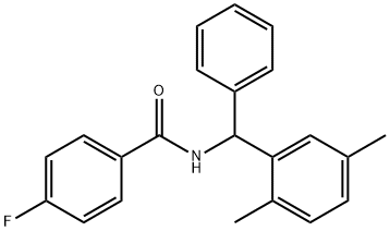 N-[(2,5-dimethylphenyl)(phenyl)methyl]-4-fluorobenzamide Struktur