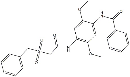 N-(4-{[(benzylsulfonyl)acetyl]amino}-2,5-dimethoxyphenyl)benzamide Struktur