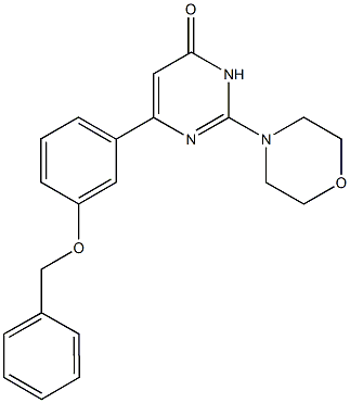 6-[3-(benzyloxy)phenyl]-2-(4-morpholinyl)-4(3H)-pyrimidinone Struktur