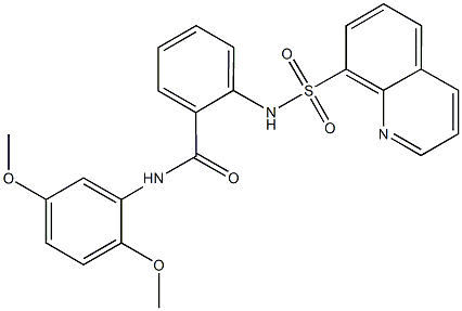 N-(2,5-dimethoxyphenyl)-2-[(8-quinolinylsulfonyl)amino]benzamide Struktur