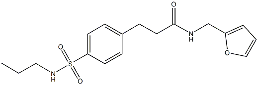 N-(2-furylmethyl)-3-{4-[(propylamino)sulfonyl]phenyl}propanamide Struktur