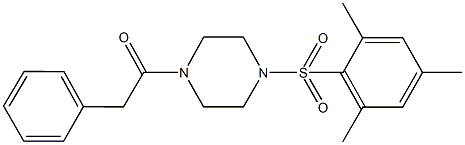 1-(mesitylsulfonyl)-4-(phenylacetyl)piperazine Struktur